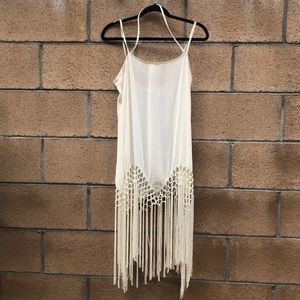 Fringe longline top